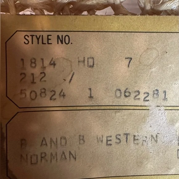 Vintage American Hat Co. Tumble Weave Cowboy Hat Size 7 - Picture 8 of 12